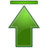 Actions green arrow up top Icon